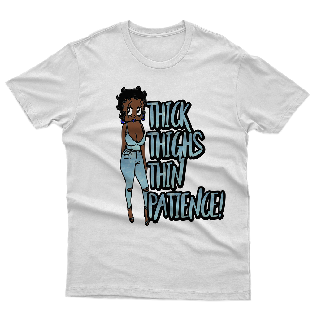 Thick Thighs Thin Patience Blue image 0