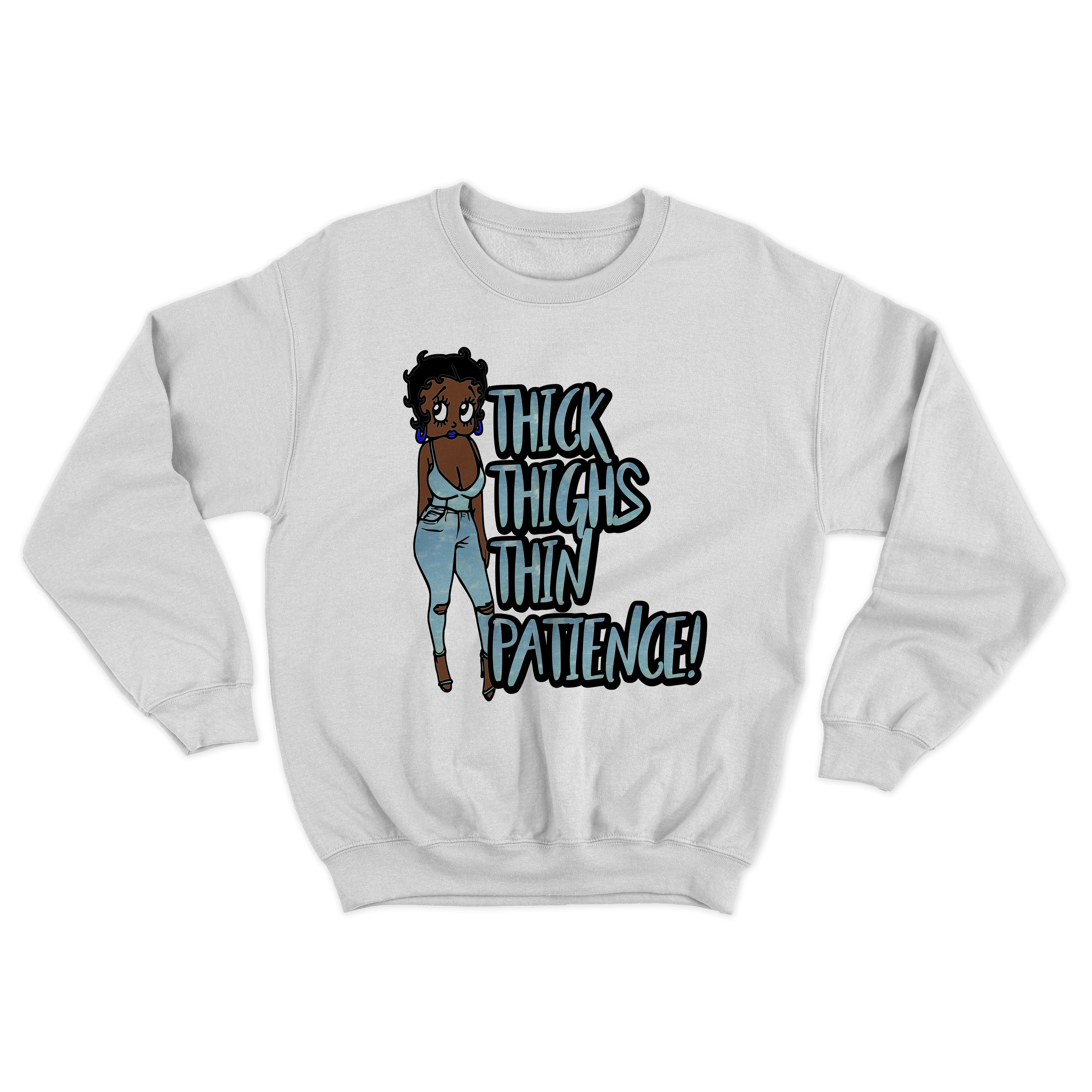 Thick Thighs Thin Patience Blue image 3